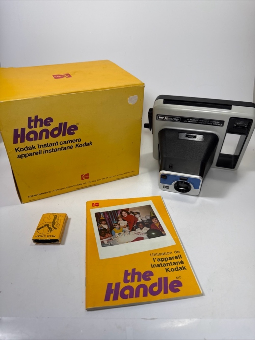 Kodak Instant Camera The Handle in original box foam form manual strap